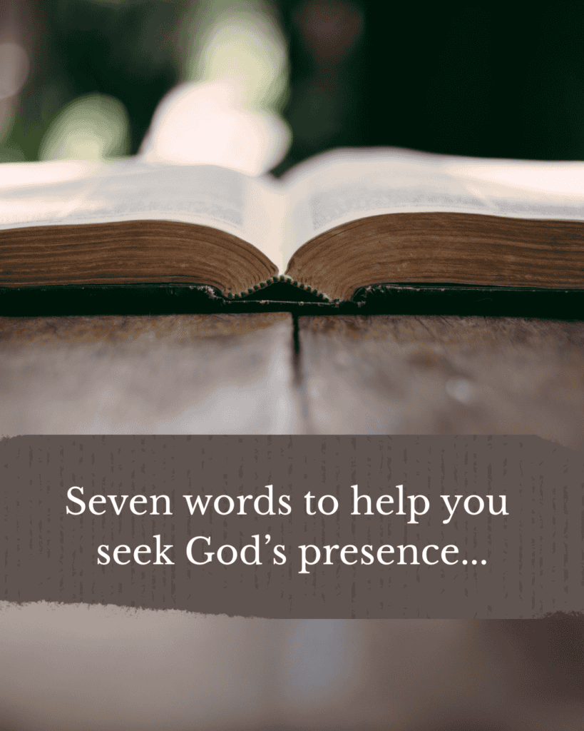 Seven words to help you seek God’s presence daily (1)